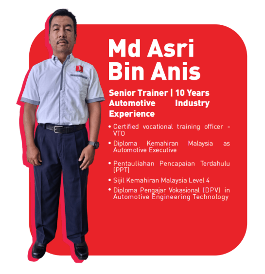 Techtra Trainer Md Asri Bin Anis Techtra Automotive Academy (Diploma in Automotive Technology) Best Auto College in Malaysia Kuala Lumpur) 2022-2023 Automotive Technology Academy Study Diploma in Malaysia KL Kuala Lumpur - Techtra Automotive College in Malaysia